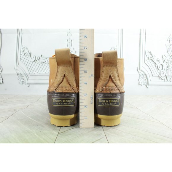 LL Bean 6" Unlined Brown Leather Waterproof Duck Boots Size 10 M - Picture 5 of 10